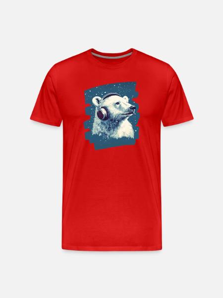 Polar bear - Men's Premium Organic T-Shirt - red