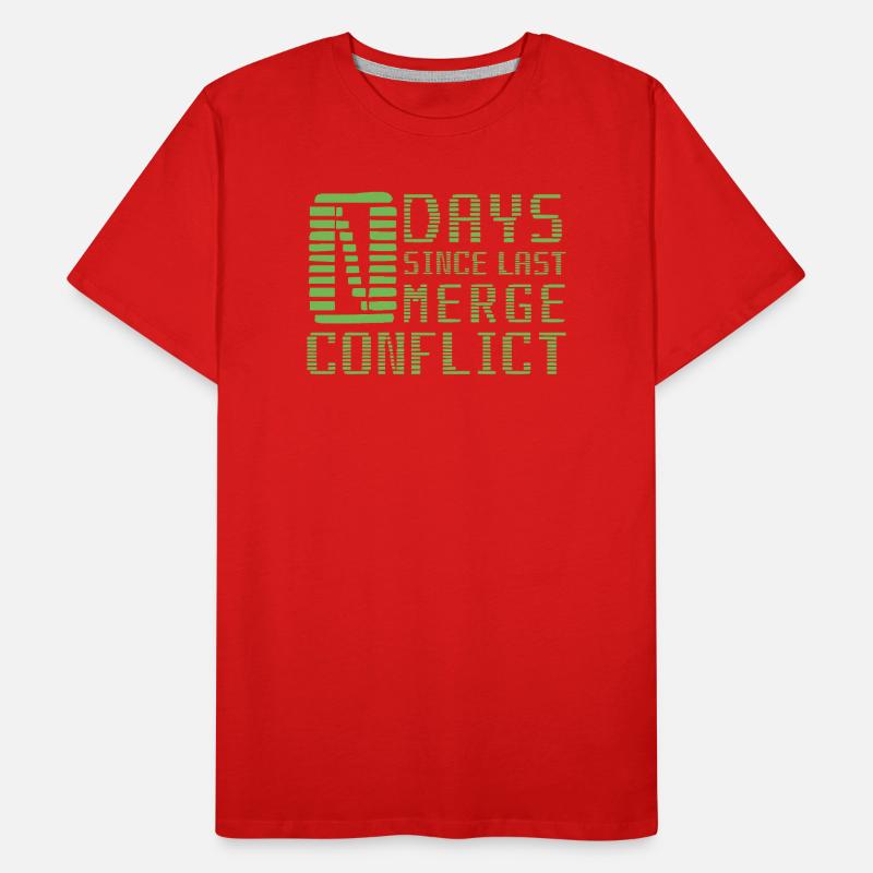 Merge Conflict Software Developer Entwickler Geek Men's Premium Organic T-Shirt