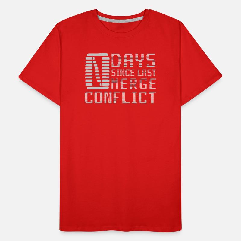 Merge Conflict Software Developer Developer geek Men's Premium Organic T-Shirt