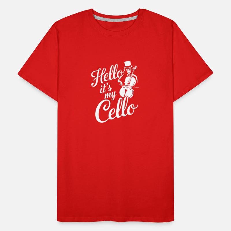 Bonjour c’est mon violoncelle - Monkey as Cellist T-shirt bio Premium Homme