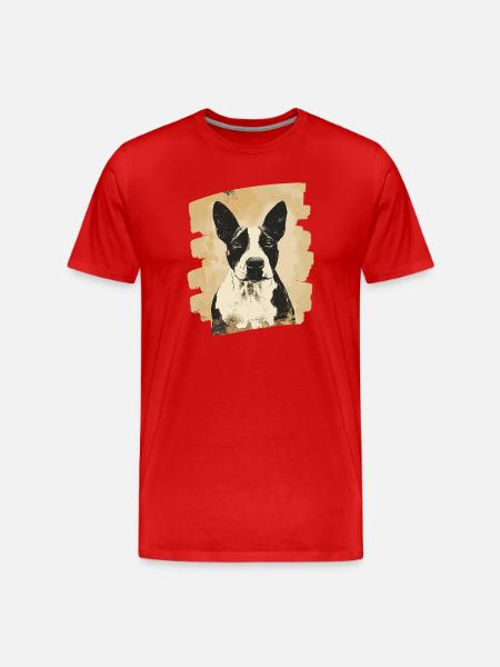 Bull Terrier Fighting Dog Dog Breed - Men's Premium Organic T-Shirt - red