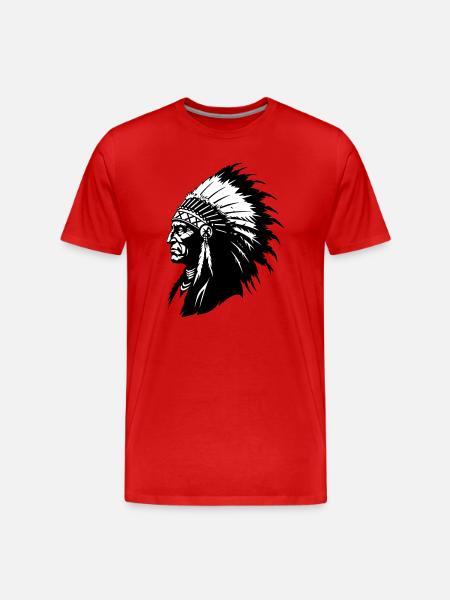 Indian Chief - Men's Premium Organic T-Shirt - red