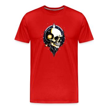 Cartoon-Knochen - Männer Premium Bio T-Shirt - Rot - Vorne - Damien (186cm)