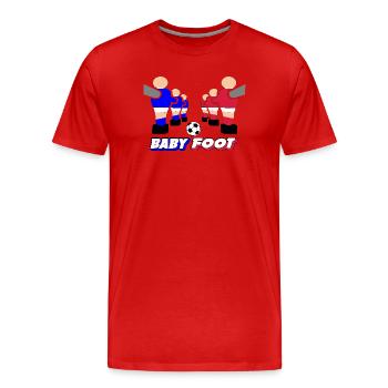 Tischfußball - Männer Premium Bio T-Shirt - Rot - Vorne - Damien (186cm)