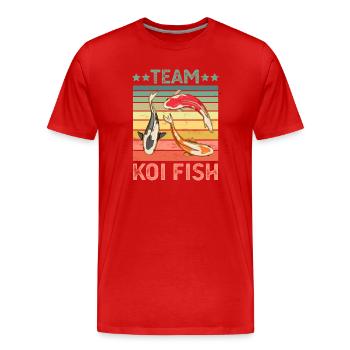 Koi Fische - Männer Premium Bio T-Shirt - Rot - Vorne - Damien (186cm)