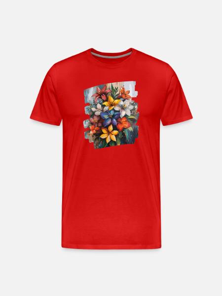 Spring Spring Beginning Flower Flowers - Men's Premium Organic T-Shirt - red