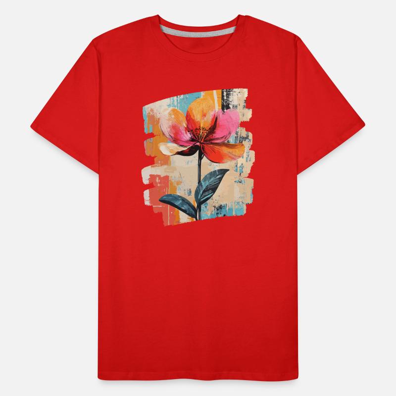 Printemps Printemps Début Fleur Fleurs T-shirt bio Premium Homme