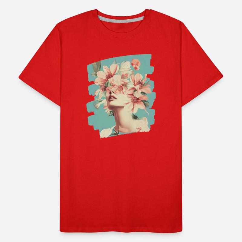 Printemps Printemps Début Fleurs T-shirt bio Premium Homme