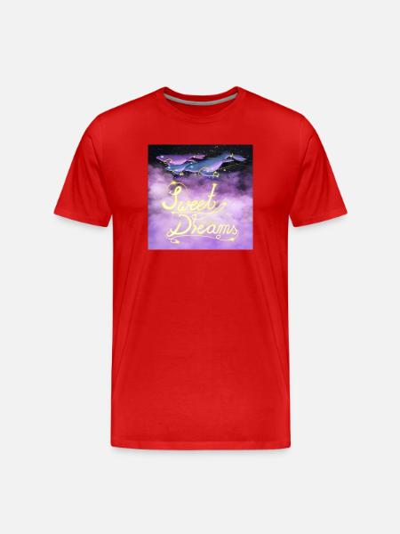 Sweet Dreams Space-Whale - Men's Premium Organic T-Shirt - red