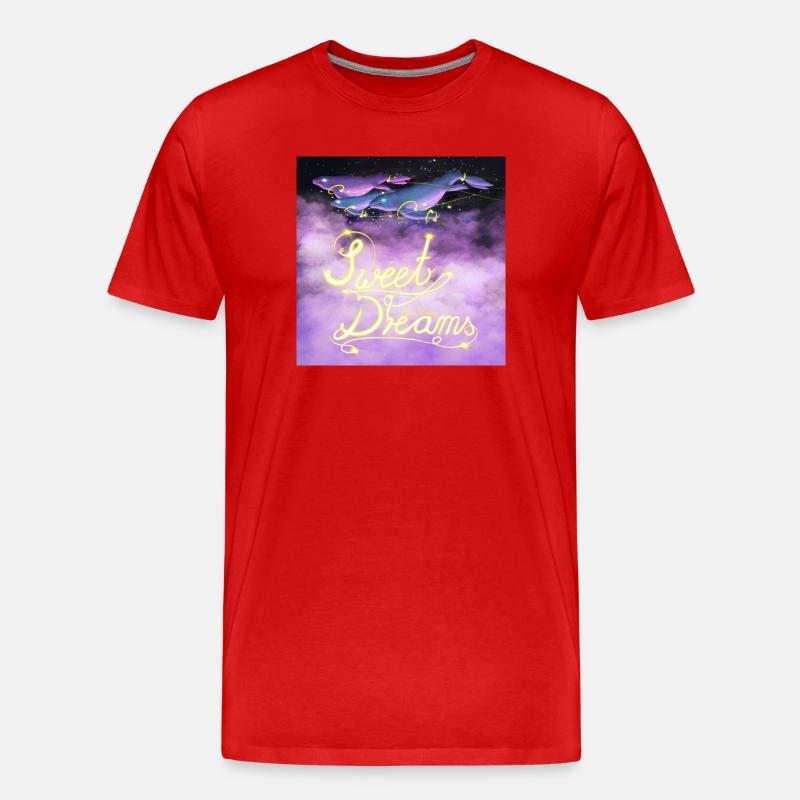 Sweet Dreams Space-Whale - Männer Premium Bio T-Shirt - Rot