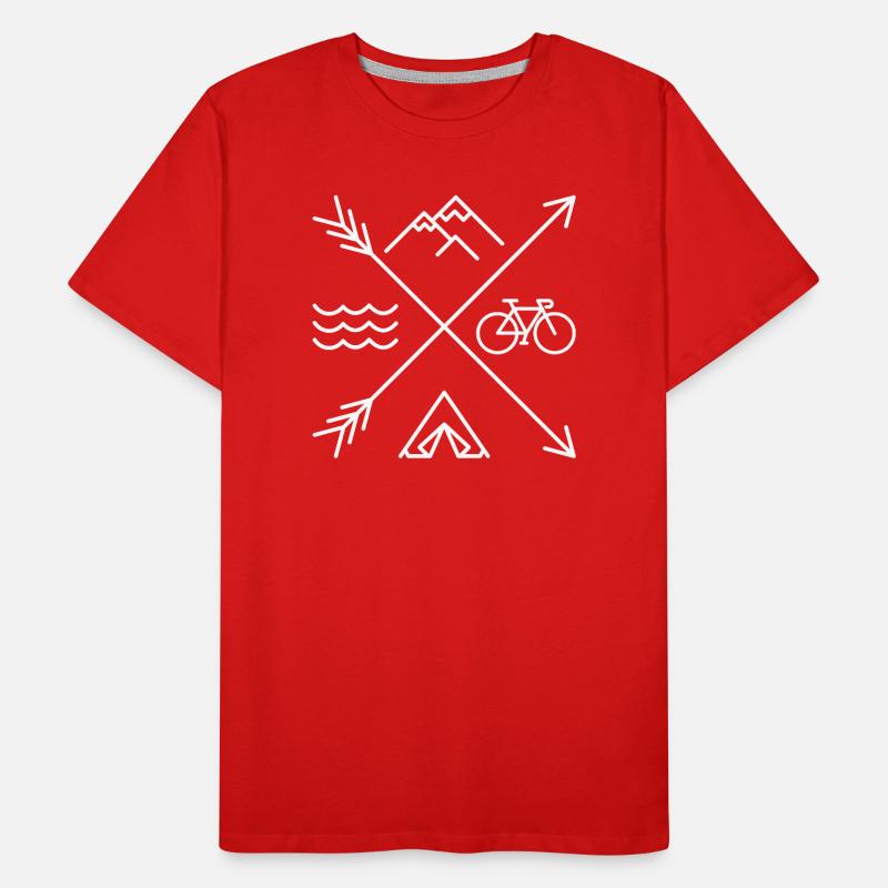 Bergcamping Abenteuer Design Männer Premium Bio T-Shirt