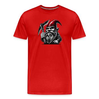 Nicht alle Zwerge sind nett - Männer Premium Bio T-Shirt - Rot - Vorne - Damien (186cm)