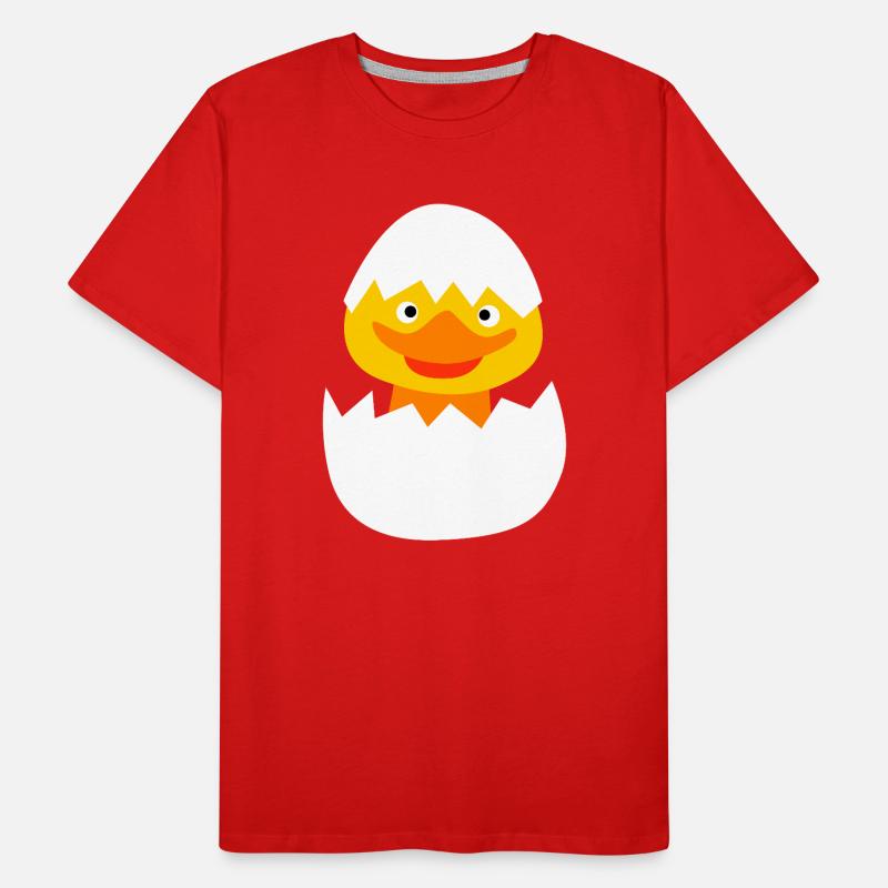 Chick Cute Easter Cute Kids Egg Easter Egg Yellow Men's Premium Organic T-Shirt