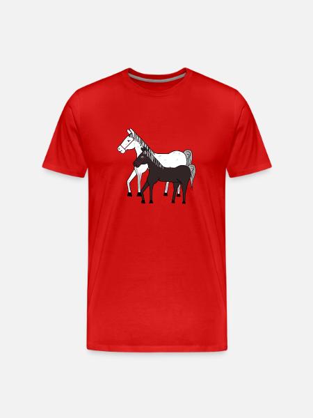 Cheval Cheval Poney - T-shirt bio Premium Homme - rouge