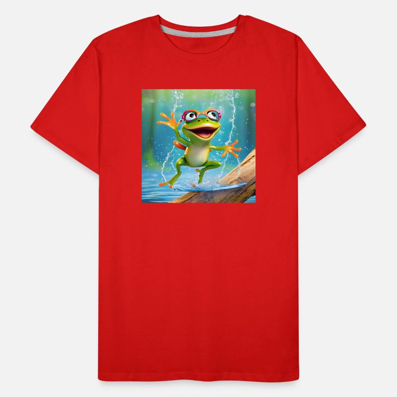 frog, amphibian, tree frog Men's Premium Organic T-Shirt