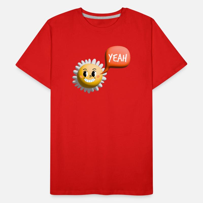 sonne yeah 3d Männer Premium Bio T-Shirt