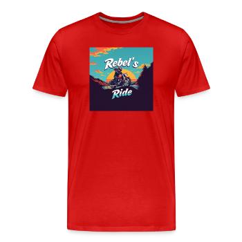 Rebel s Ride - T-shirt bio Premium Homme - rouge - Devant - Damien (186cm)