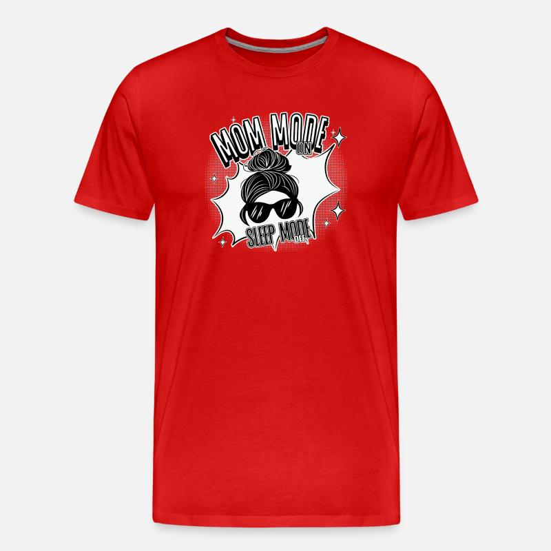 Mode Maman Activé – Mode veille désactivé - T-shirt bio Premium Homme - rouge