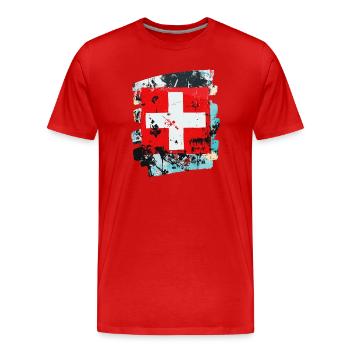 Pavillon suisse Suisse - T-shirt bio Premium Homme - rouge - Devant - Damien (186cm)