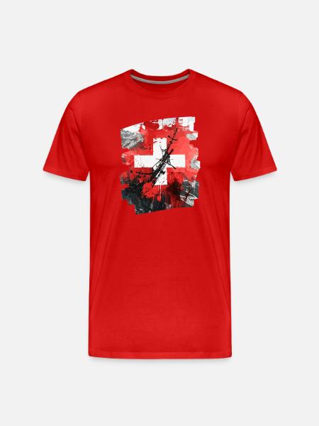 Pavillon suisse Suisse - T-shirt bio Premium Homme - rouge