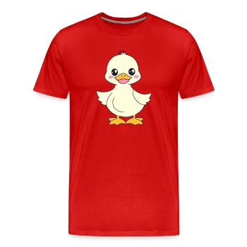 Baby Duck Ente kinder suess niedlich - Männer Premium Bio T-Shirt - Rot - Vorne - Damien (186cm)