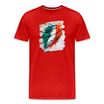 Italian flag Italy - Men's Premium Organic T-Shirt - red - Front - Damien (186cm)