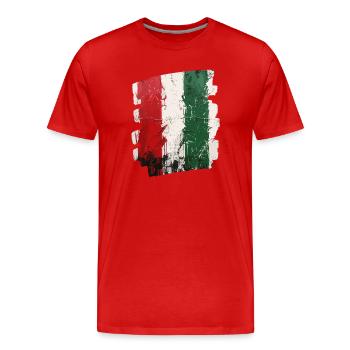 Italian flag Italy - Men's Premium Organic T-Shirt - red - Front - Damien (186cm)