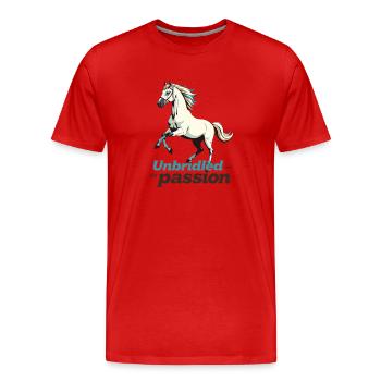Unbridled Passion - T-shirt bio Premium Homme - rouge - Devant - Damien (186cm)