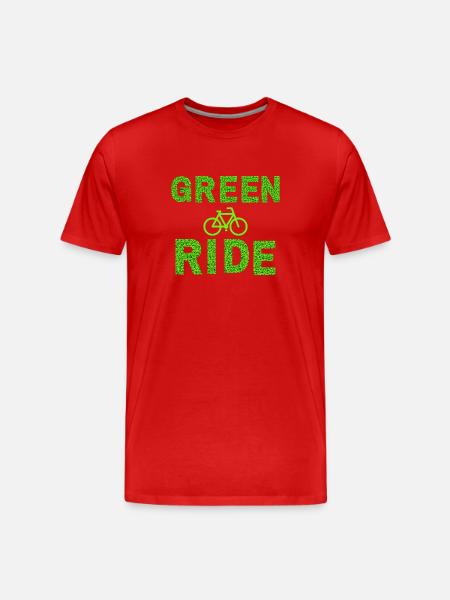 GREEN RIDE - T-shirt bio Premium Homme - rouge
