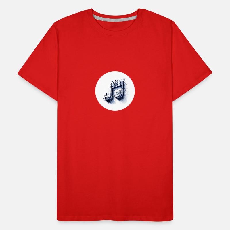 Musical notes in creative design Men's Premium Organic T-Shirt