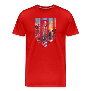 girl girlie wild punk freestyle love peace style - Männer Premium Bio T-Shirt - Rot - Vorne - Damien (186cm)