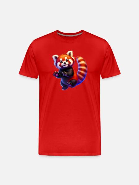 Petit panda - T-shirt bio Premium Homme - rouge