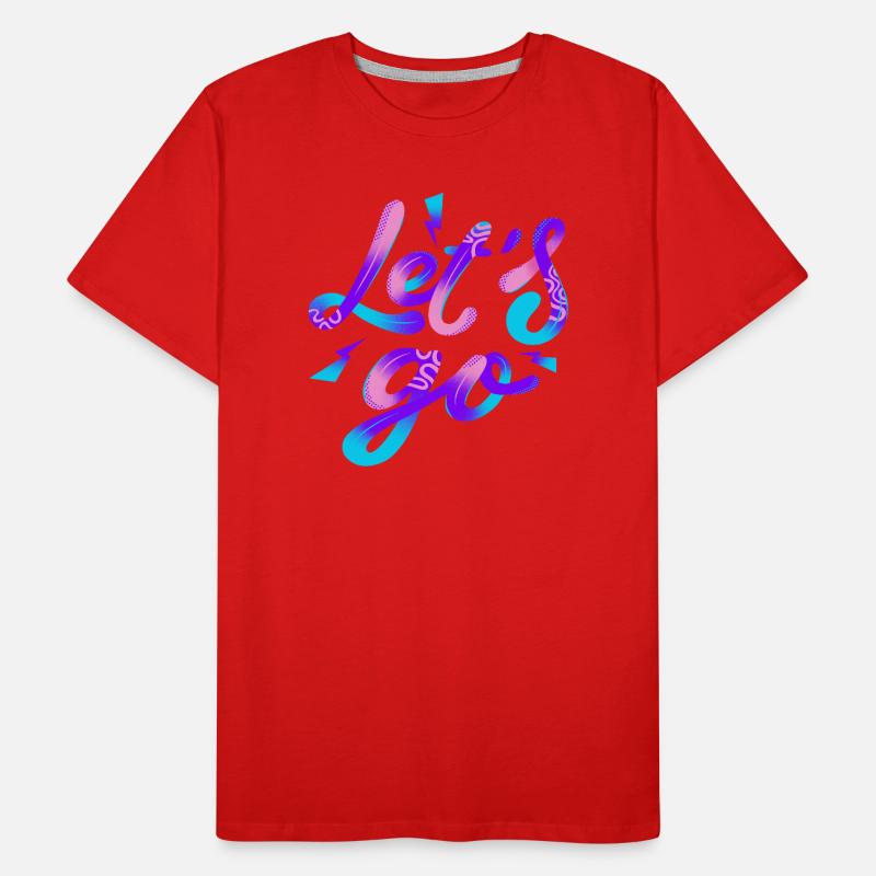 Let’s Go – Neon Power Männer Premium Bio T-Shirt