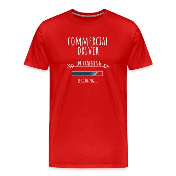 Commercial Driver in Training Profession Gift - Men's Premium Organic T-Shirt - red - Front - Damien (186cm)