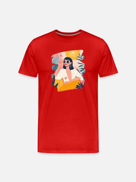 Relax Meditation Selfcare Me-Time - Men's Premium Organic T-Shirt - red