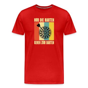 Dart Sprüche Darts Dartmannschaft Dartspieler - Männer Premium Bio T-Shirt - Rot - Vorne - Damien (186cm)