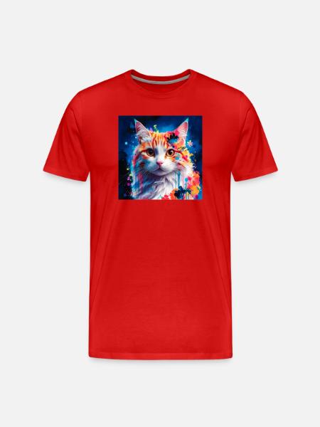 Chat astucieux - T-shirt bio Premium Homme - rouge