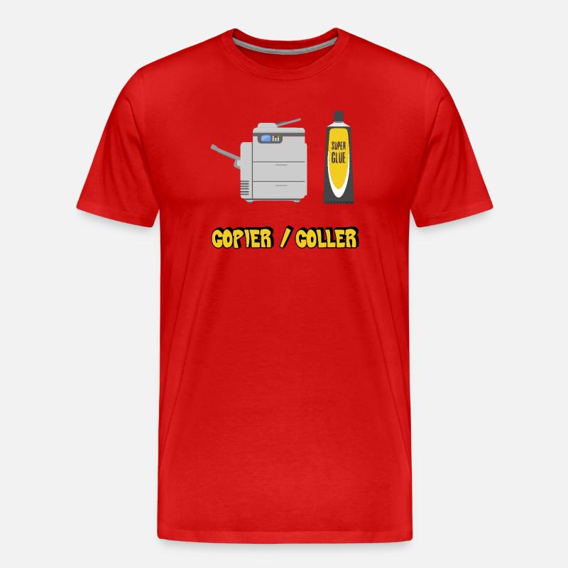 Kopieren und Einfügen - Männer Premium Bio T-Shirt - Rot