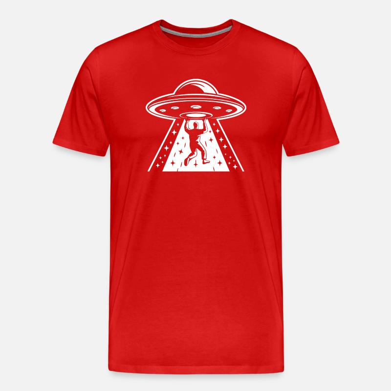 UFO-Liebhaber - Männer Premium Bio T-Shirt - Rot