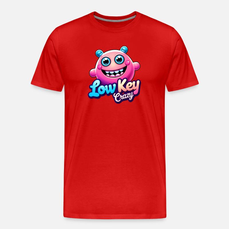 Low Key Crazy - Männer Premium Bio T-Shirt - Rot