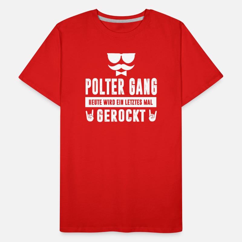 JGA Bräutigam Poltern Junggesellenabschied Männer Premium Bio T-Shirt