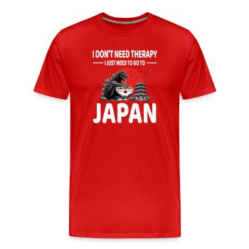 Japan - Men's Premium Organic T-Shirt - red - Front - Damien (186cm)