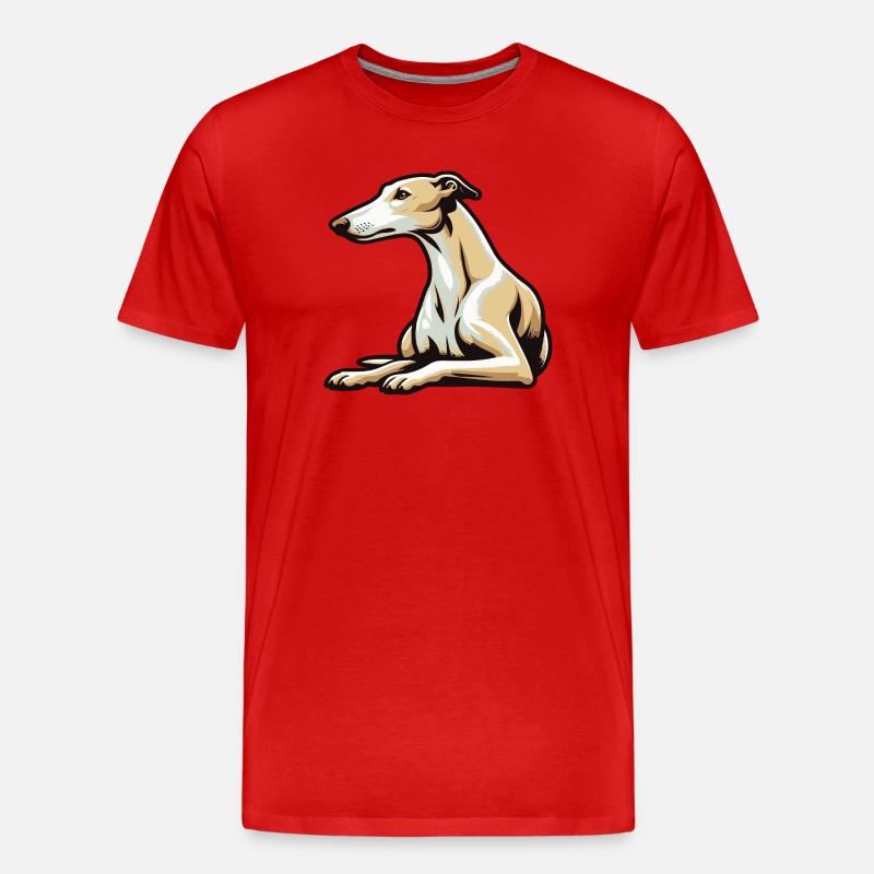 Lévrier - T-shirt bio Premium Homme - rouge