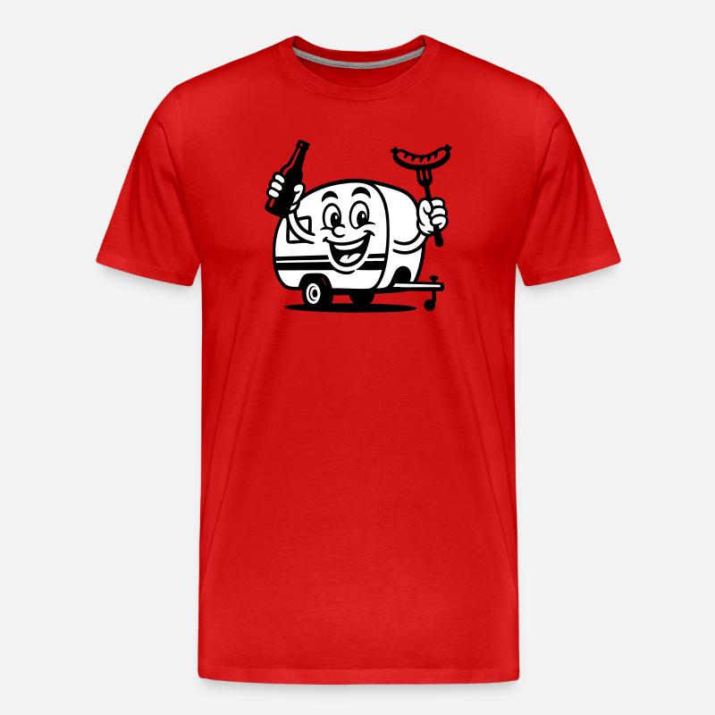 Its Camping Time - Männer Premium Bio T-Shirt - Rot