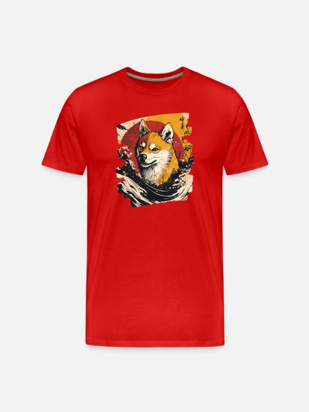 Shiba Inu - T-shirt bio Premium Homme - rouge
