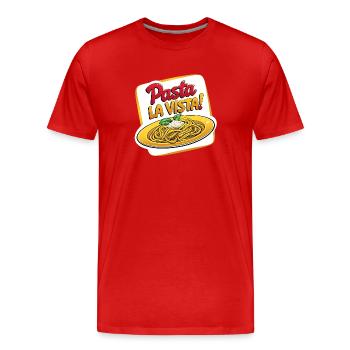 Pâtes La Vista - T-shirt bio Premium Homme - rouge - Devant - Damien (186cm)
