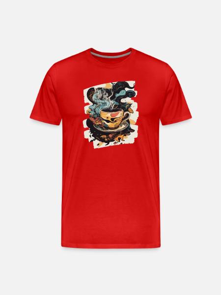 Coffee Coffee Coffee Lovers - Men's Premium Organic T-Shirt - red