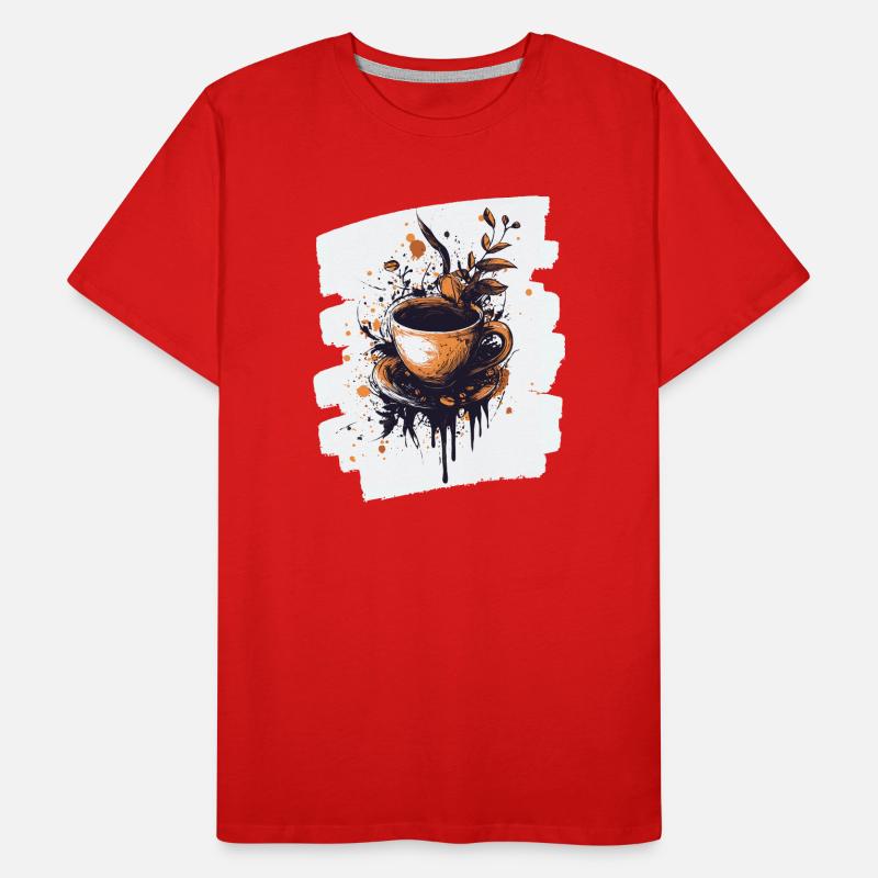 Kaffee Coffee Kaffeeliebhaber Männer Premium Bio T-Shirt