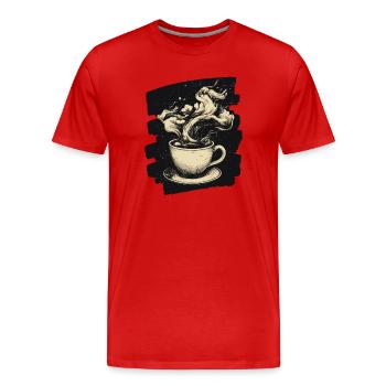 Café Café Amateurs de café - T-shirt bio Premium Homme - rouge - Devant - Damien (186cm)