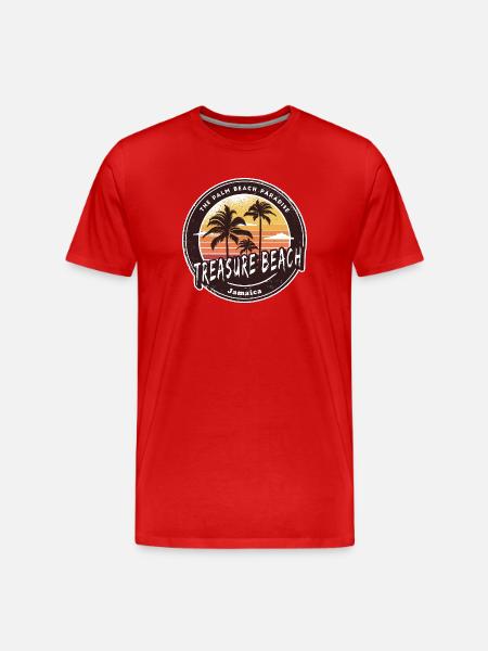 Treasure Beach Jamaica Caribbean - Men's Premium Organic T-Shirt - red